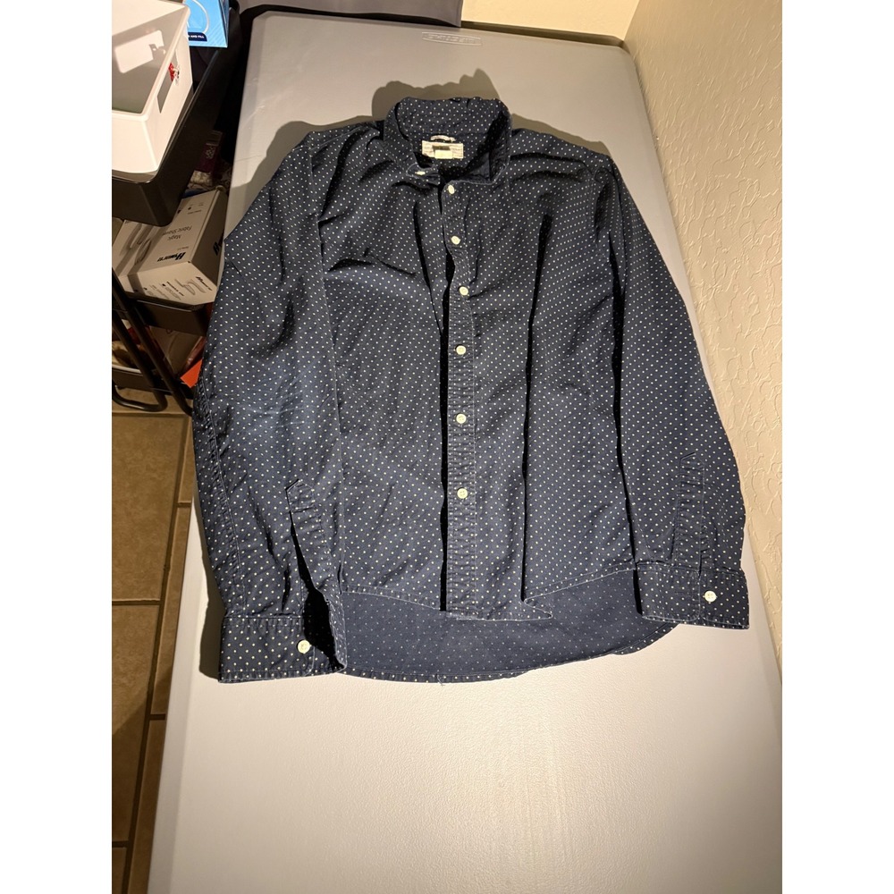 Denim & Supply Ralph Lauren Mens XL Regular Fit Navy Star Print Shirt Cotton